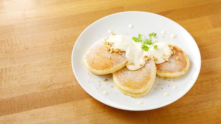 ココナッツカスタードのパンケーキ