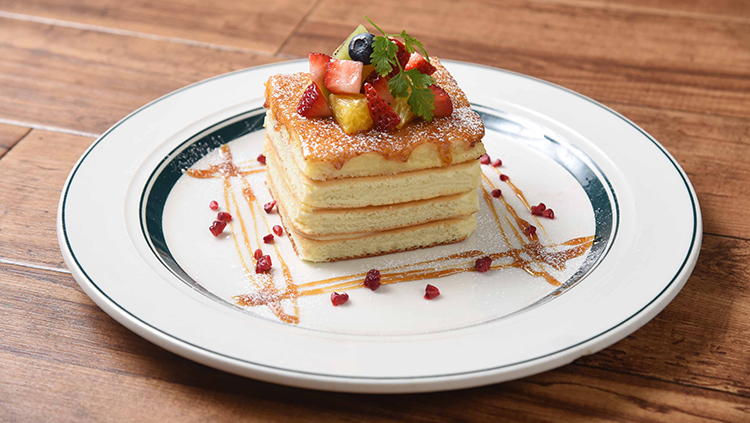 Cafe Pancake Gram Premium 代官山店限定 カスタードブリュレのパンケーキ パンケーキを中心としたカフェgram グラム