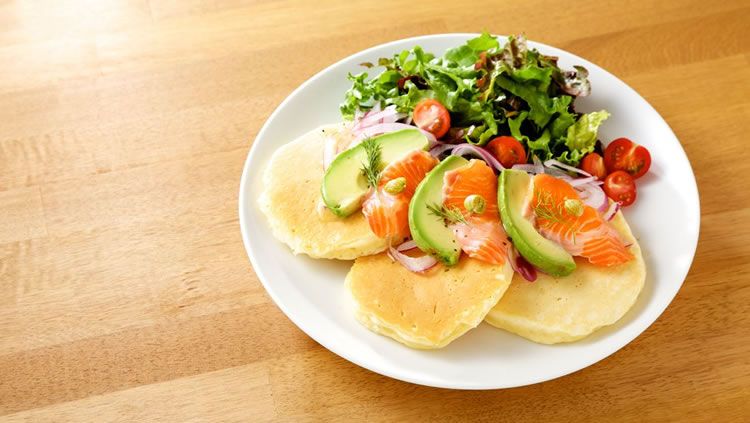 Salmon and Avocado Pancakes