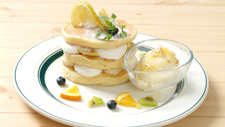 Cafe Pancake Gram リコッタチーズとはちみつレモンのパンケーキ Cafe Gram Cafe Pancake Gram リコッタチーズとはちみつレモンのパンケーキ Cafe Gram